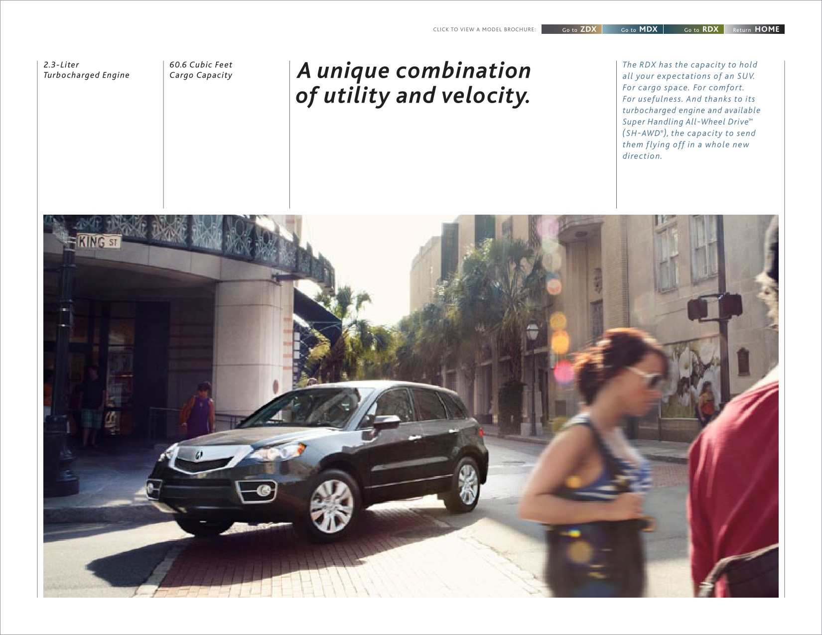 2012 Acura ZDX MDX RDX Brochure Page 2